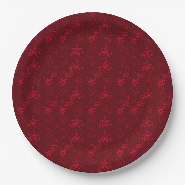 Rote Metallstäbe - PAPER-PARTY-TELLER Pappteller (Vorderseite)