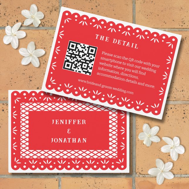 ROTE MEXIKANISCHE PAPEL PICADO ENCLOUSURE CARD (Von Creator hochgeladen)