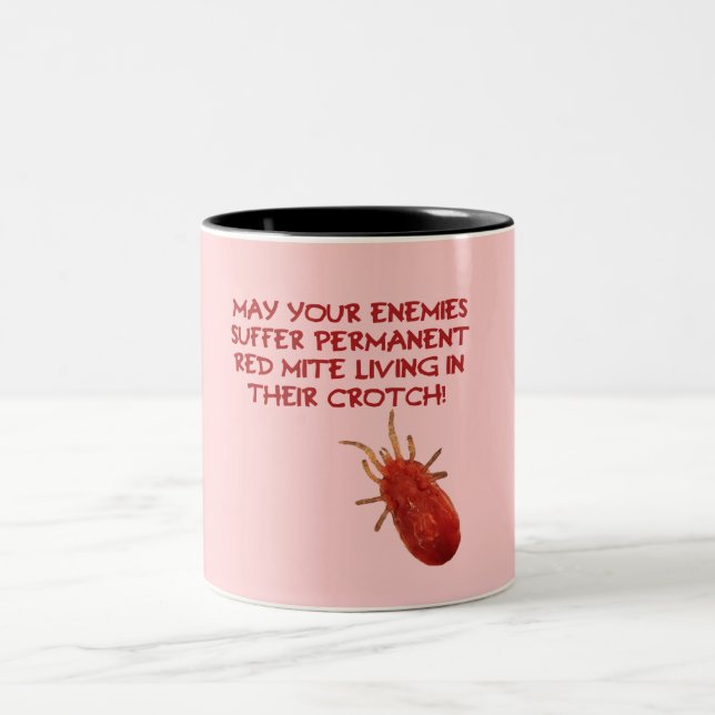 Rote Milbe Zweifarbige Tasse (Mittel)