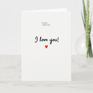 Rote Minimal-I-Love-You-Karte Karte