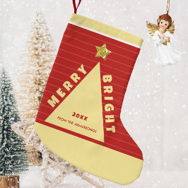 Rote minimalistische Weihnachtsbaum-Christmas-Stru Kleiner Weihnachtsstrumpf