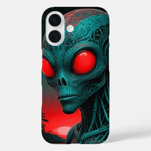 Rote mit Augen Alien iPhone 16 Telefongehäuse Case-Mate iPhone Hülle (Rückseite)