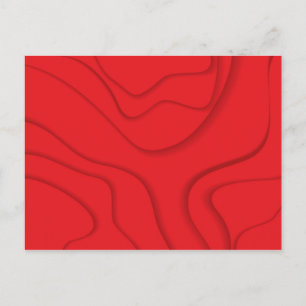 Rote, moderne, trendige, coole Kunst im Papierschn Postkarte