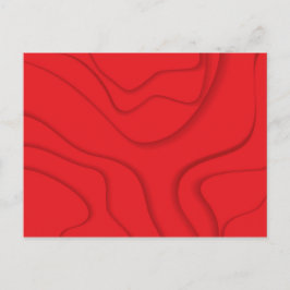 Rote, moderne, trendige, coole Kunst im Papierschn Postkarte