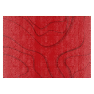Rote, moderne, trendige, coole Kunst im Papierschn Schneidebrett