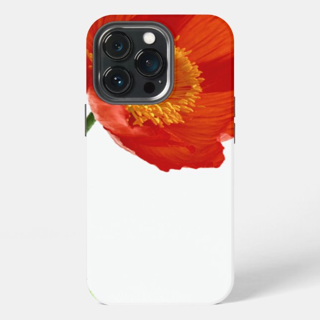 Rote Mohn-Einfachheit iPhone Hülle (Hinten)