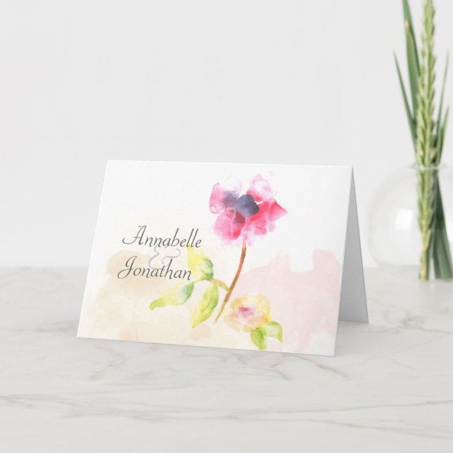 Rote Mohnblume danken Ihnen Foto-Karte Dankeskarte (Vorderseite)