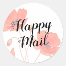 Rote Mohnblume Florale Happy Mail