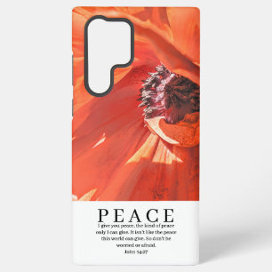 Rote Mohnblume Friedensschrift Christlich Samsung Galaxy Hülle