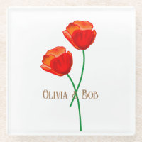 Rote Mohnblume Personalisiert