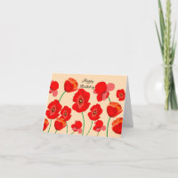 Rote Mohnblume Personalisiert
