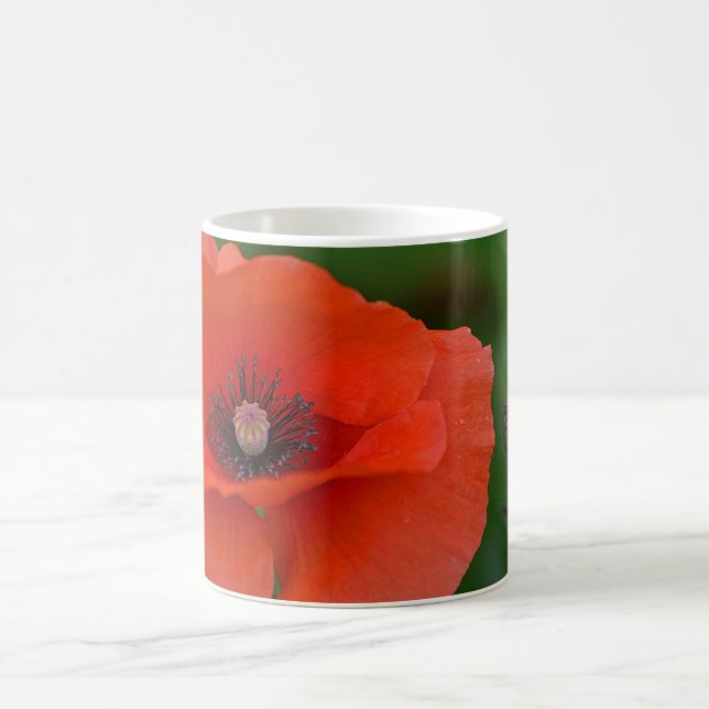 Rote Mohnblume Tasse (Mittel)