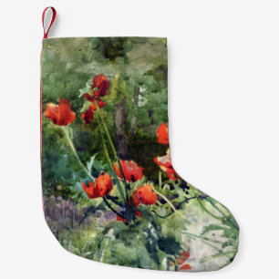 Rote Mohnblume (von Mildred Anne Butler) Kleiner Weihnachtsstrumpf