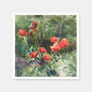 Rote Mohnblume (von Mildred Anne Butler) Serviette
