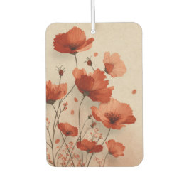 Rote Mohnblumen.  Autolufterfrischer