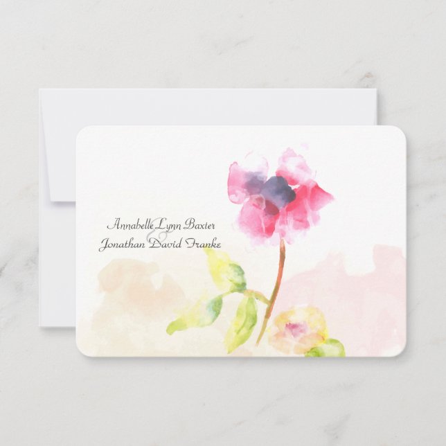 Rote Mohnblumen-Ebene danken Ihnen zu kardieren Dankeskarte (Vorderseite)