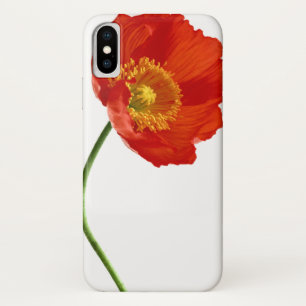 Rote Mohnblumen-Einfachheit iPhone X Hülle