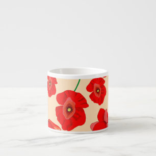 Rote Mohnblumen Espressotasse