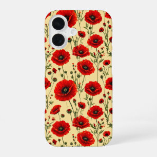 Rote Mohnblumen Florale Ästhetik Geschenkideen für iPhone 16 Hülle