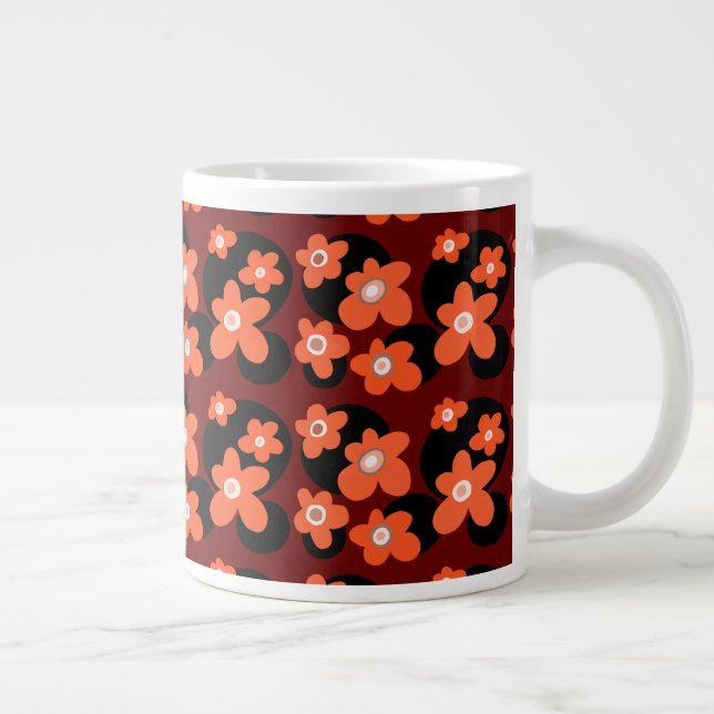 Rote Mohnblumen Jumbo-Tasse (Rechts)