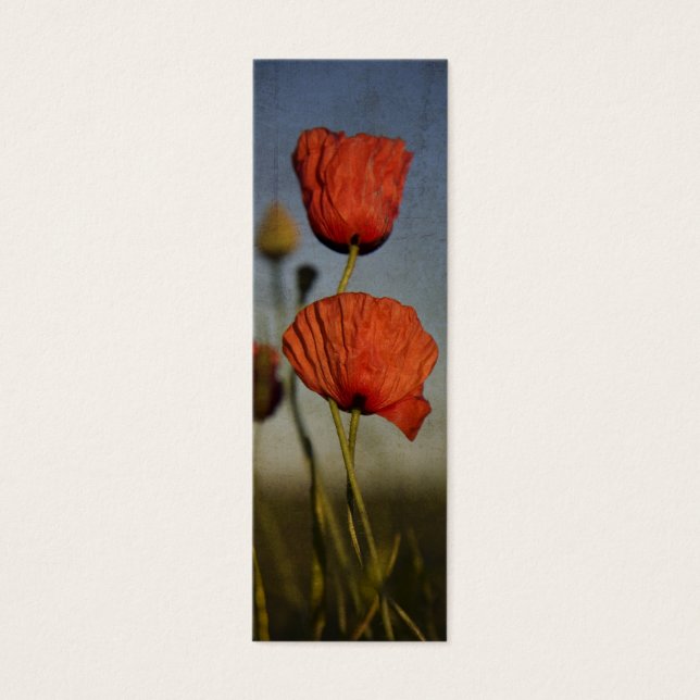 Rote Mohnblumen, Lesezeichen (Vorderseite)