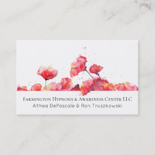 ** Rote Mohnblumen-mit BlumenBlume Visitenkarte