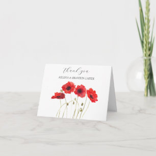 Rote Mohnblumen Mohn Blumen Hochzeit Danke