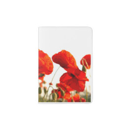 Rote Mohnblumen Passhülle