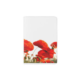 Rote Mohnblumen Passhülle