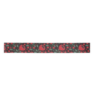 Rote Mohnblumen Satinband