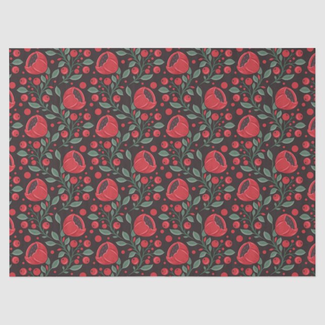 Rote Mohnblumen Seidenpapier (Vorderseite)