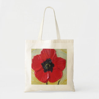 Rote Mohnblumen-Taschen-Tasche Tragetasche