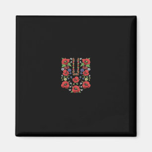 Rote Mohnblumen Ukraine Niedliches Florales Ukrain Magnet