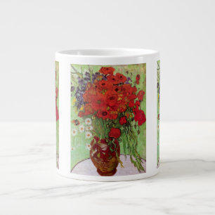 Rote Mohnblumen und Gänseblümchen von Vincent van  Jumbo-Tasse