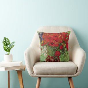 Rote Mohnblumen und Gänseblümchen von Vincent van Kissen