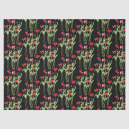 Rote Mohnblüte, Sommerwiese, wilde Blume Seidenpapier