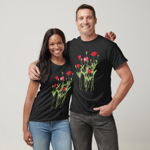 Rote Mohnblüte, Sommerwiese, wilde Blume T-Shirt