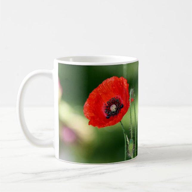 Rote Mohnsamen Tasse (Links)