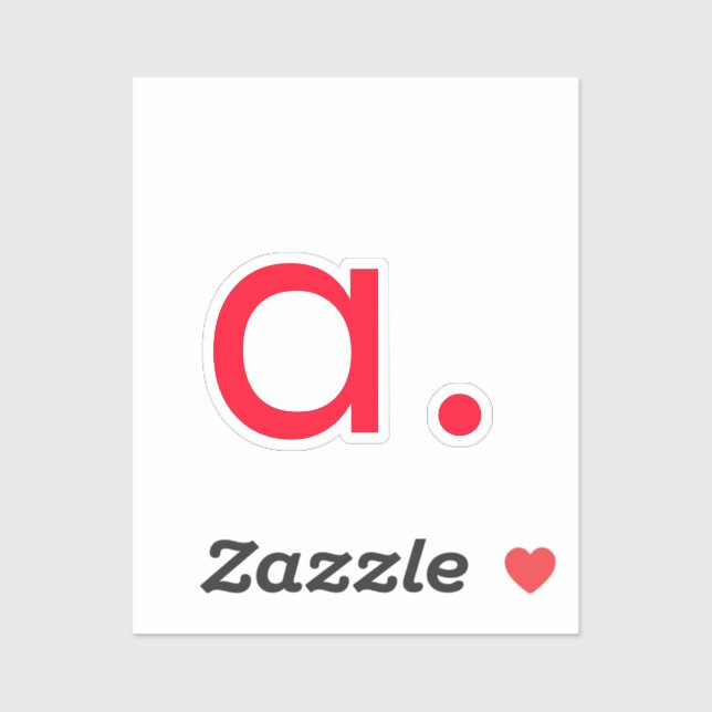 Rote Monogramm Anfangsbuchstaben Modernes Schlicht Aufkleber (Blatt)