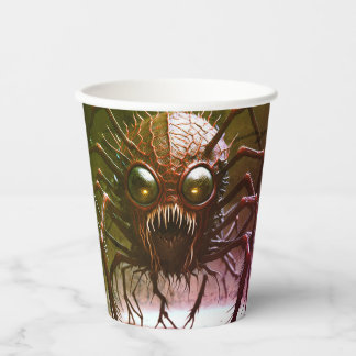 Rote Monster-Halloween-Papierbecher Pappbecher