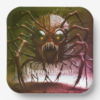 Rote Monster Halloween-Papierteller Pappteller
