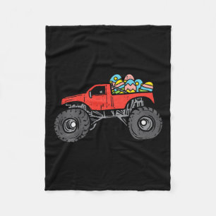 Rote Monster-Truck-Eier für Kinder, Ostereier-Such Fleecedecke