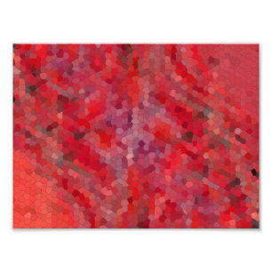 Rote Mosaikfliesen Fotodruck
