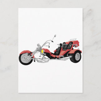 rote Motorradtrasse Postkarte