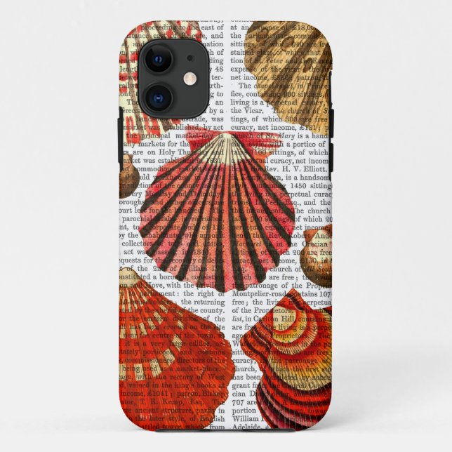 Rote Muschel-Muscheln Case-Mate iPhone Hülle (Rückseite)