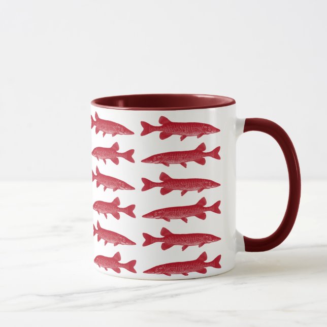Rote Muskie Fische Tasse (Rechts)