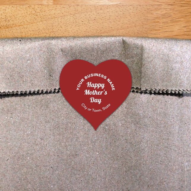 Rote Mutter-Tag Business Heart Shape Sticker (Von Creator hochgeladen)