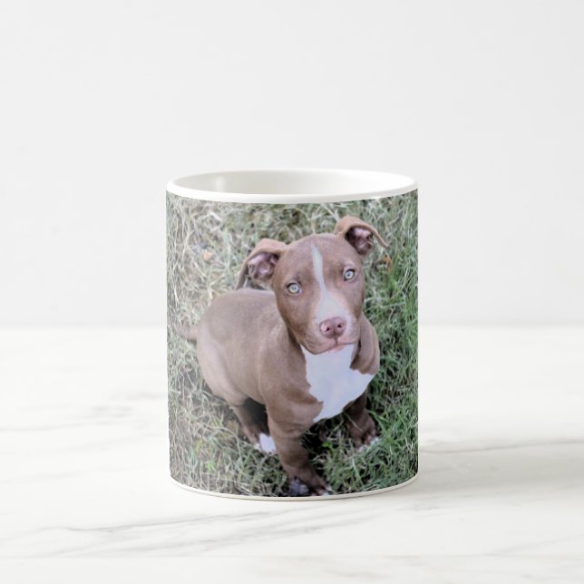Rote Nase Pitbull Kaffee-Tasse Kaffeetasse (Mittel)