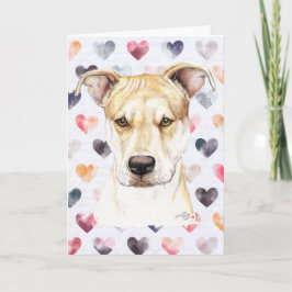 Rote Nasen-Pitbull DogArt Gruß-Karte Karte