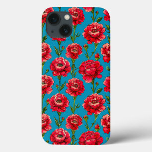 Rote Nelken Florales Design naturinspiriert Case-Mate iPhone Hülle